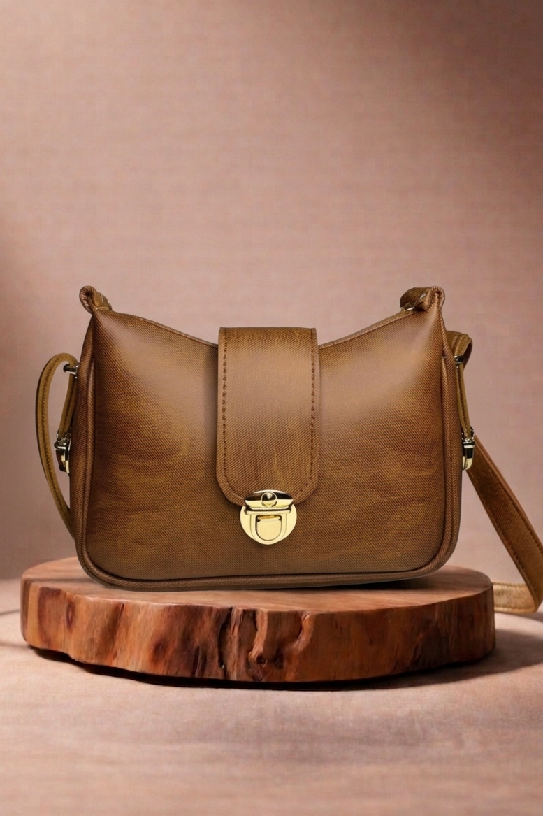 Brown crossbody handbag