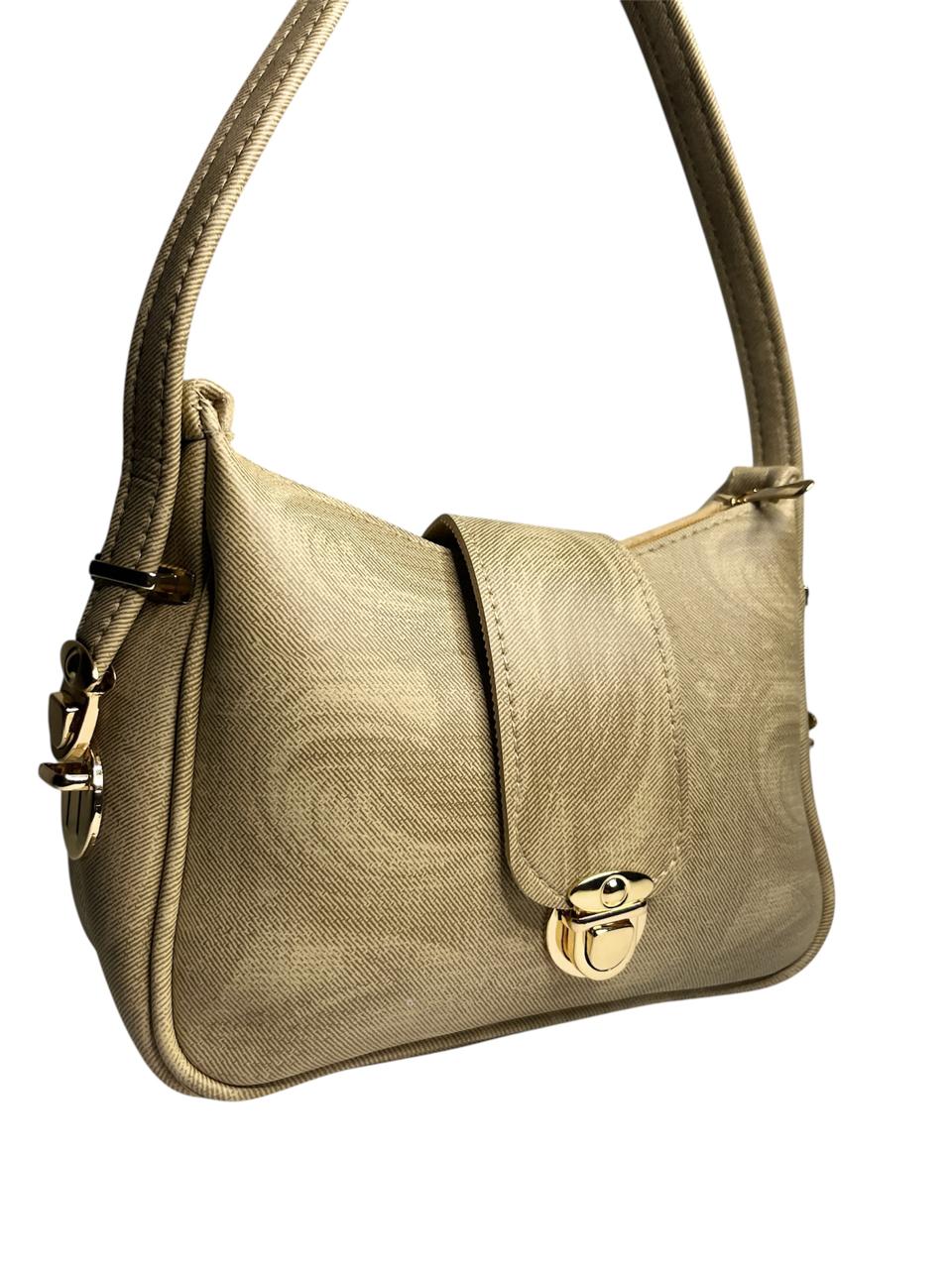 Beige crossbody handbag